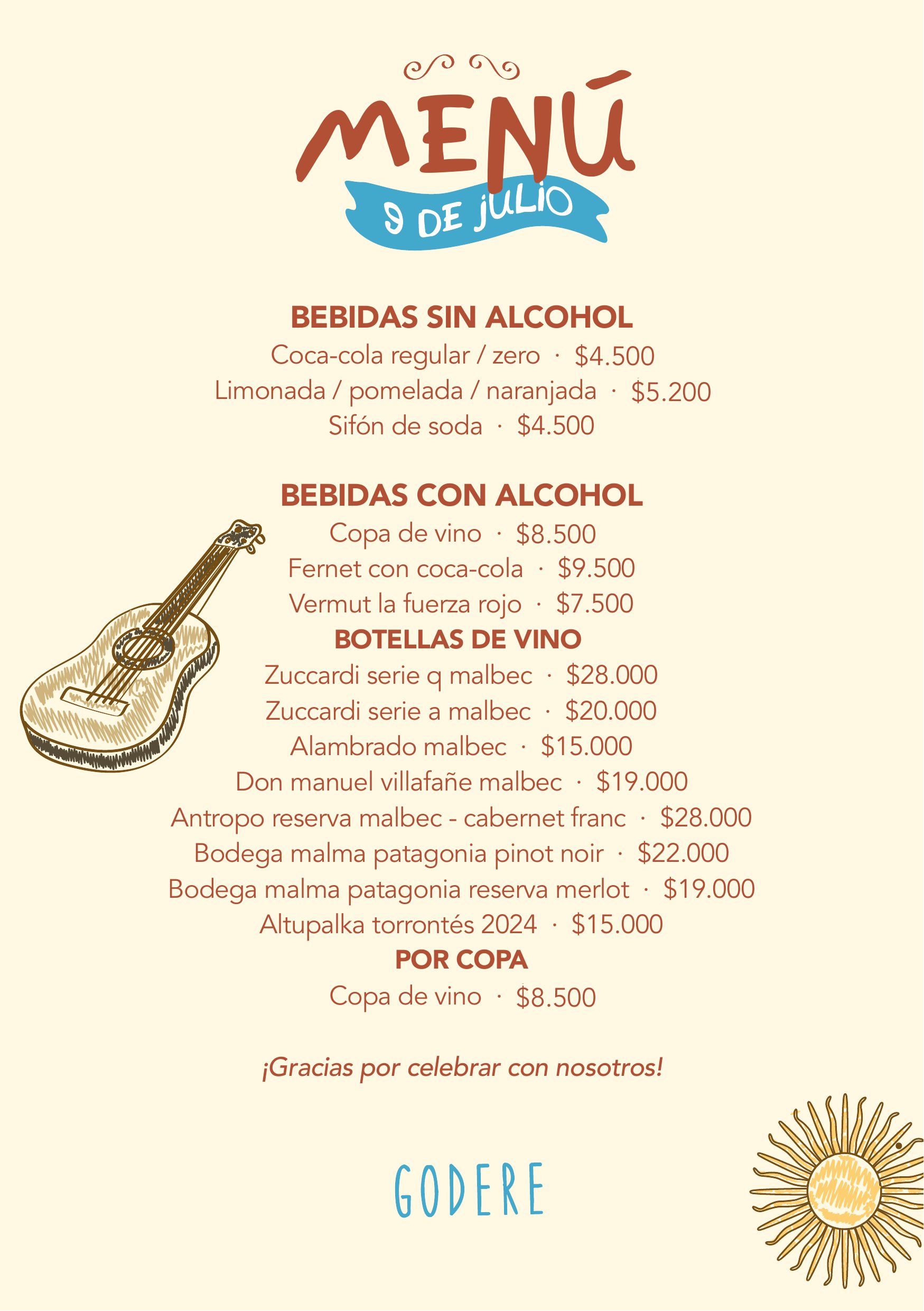 Menú 9 de Julio — 3
