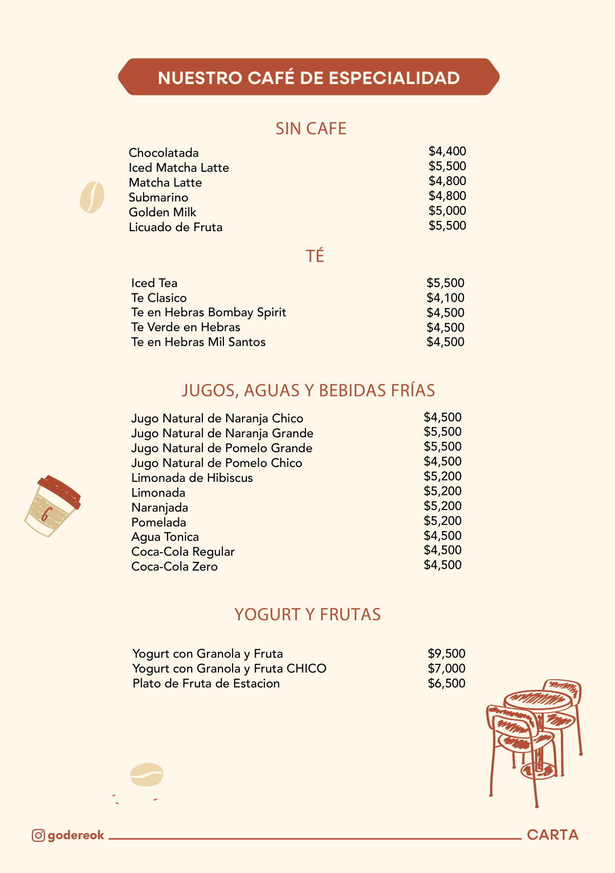Carta Cafetería — 3