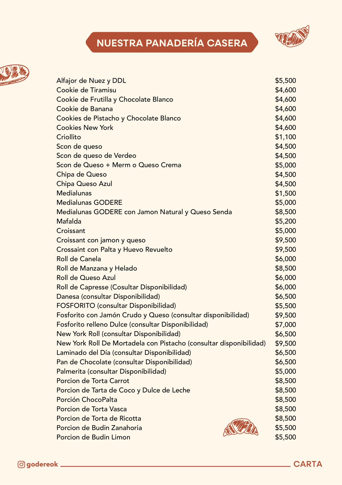 Carta Cafetería — 4