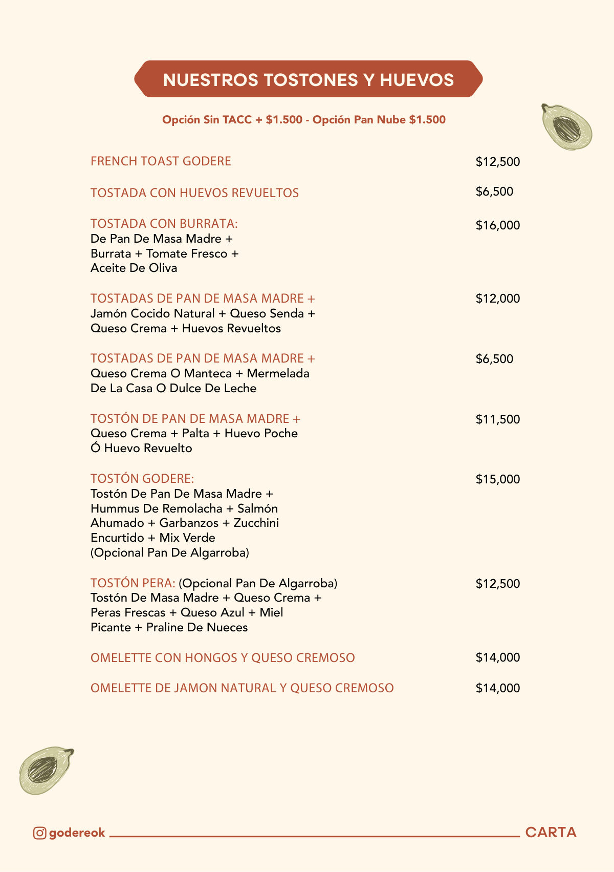 Carta Cafetería — 5