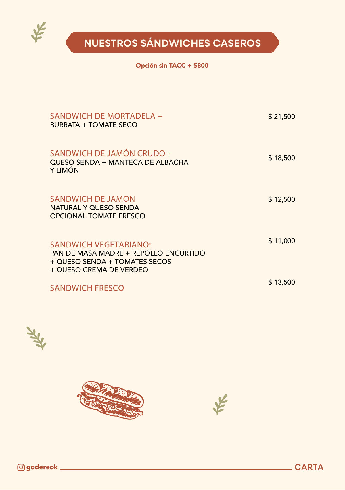 Carta Cafetería — 6