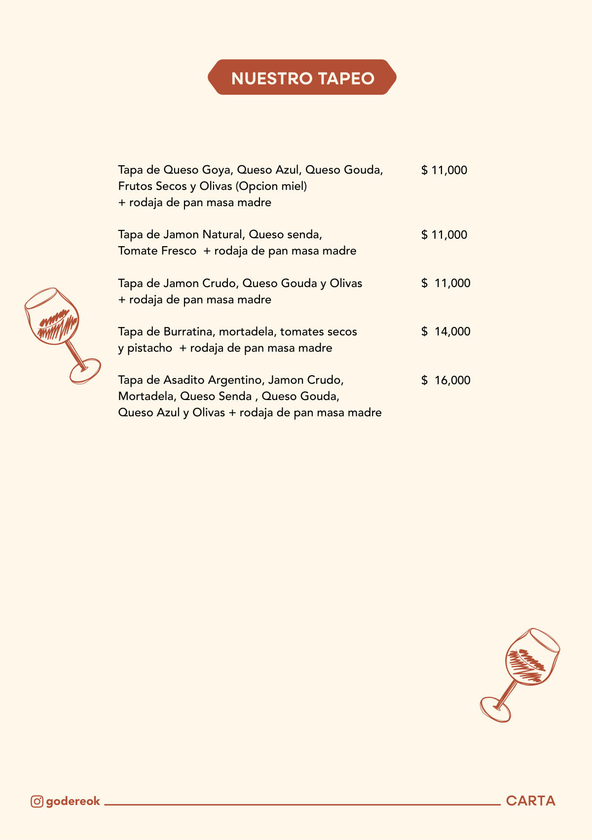 Carta Cafetería — 7