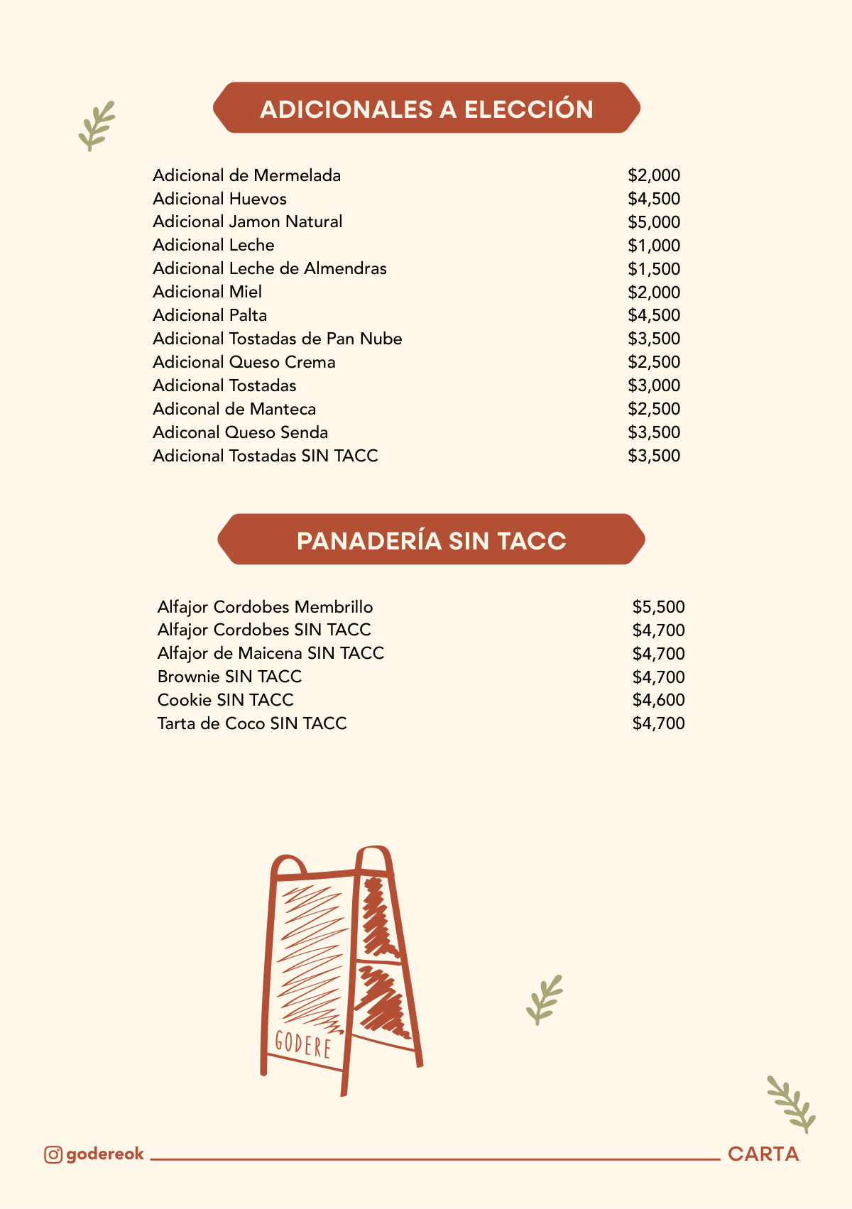 Carta Cafetería — 10